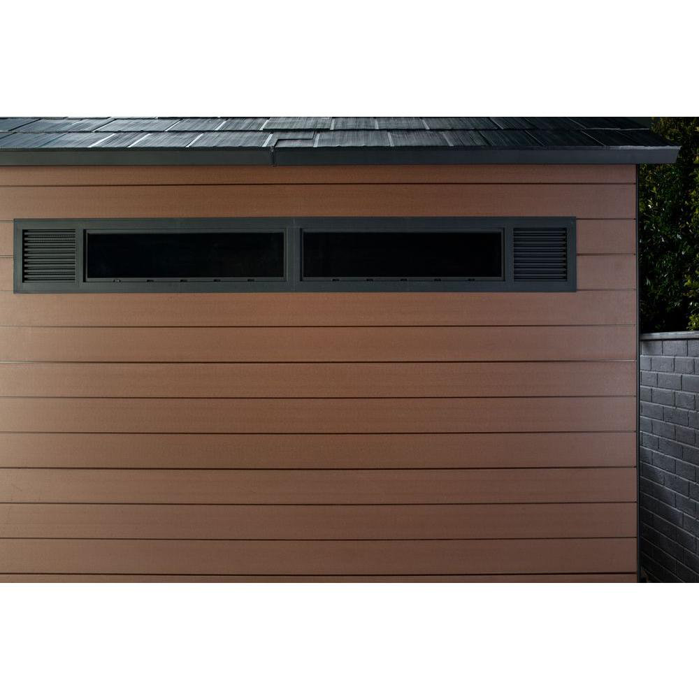 keter fusion 7.5 ft. w x 9.4 ft. d composite storage shed